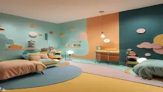 صبغ غرف اطفال متنوعة بمزيج الوان عصري